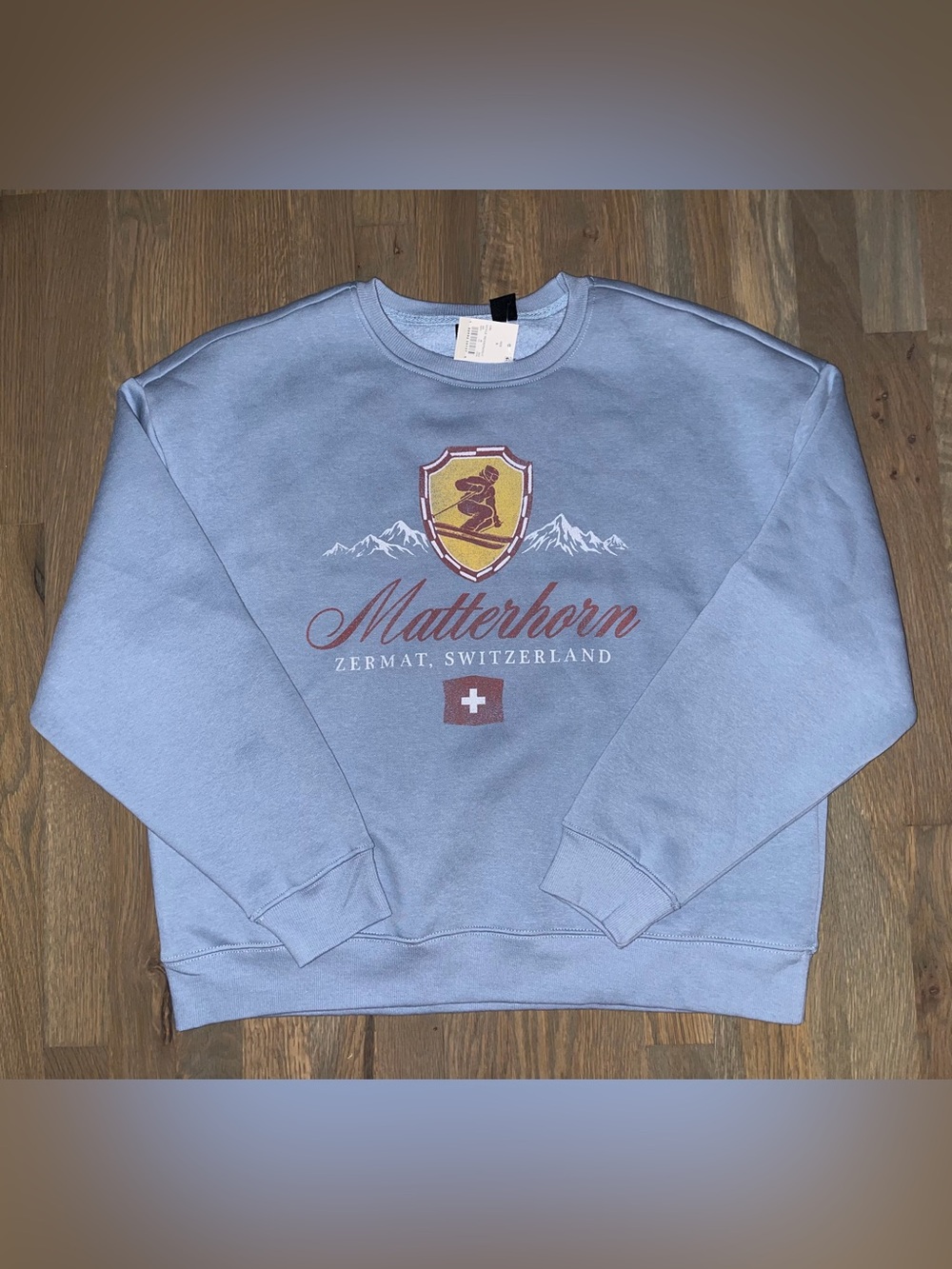 NWT Mad Engine Matterhorn Zermatt Switzerland Graphic Crewneck Sweatshirt S